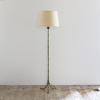 A Bronze Faux Bamboo Floor Lamp