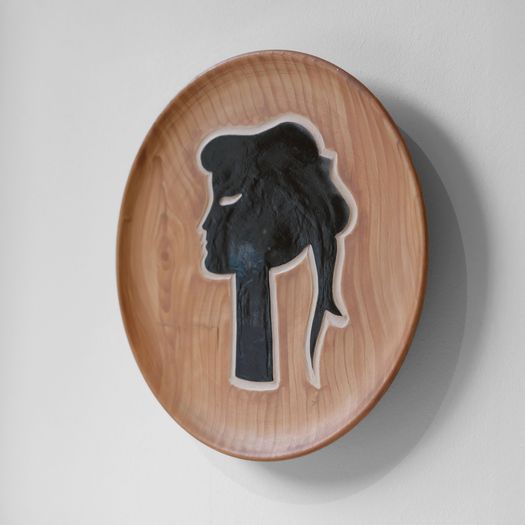 A Faux Wood Ceramic Plate