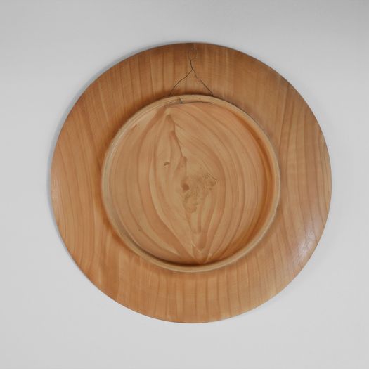 A Faux Wood Ceramic Plate