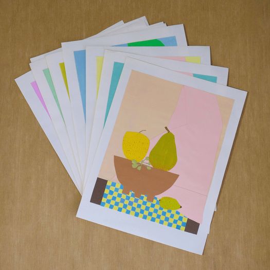 A Set of Fruit Bowl Collages