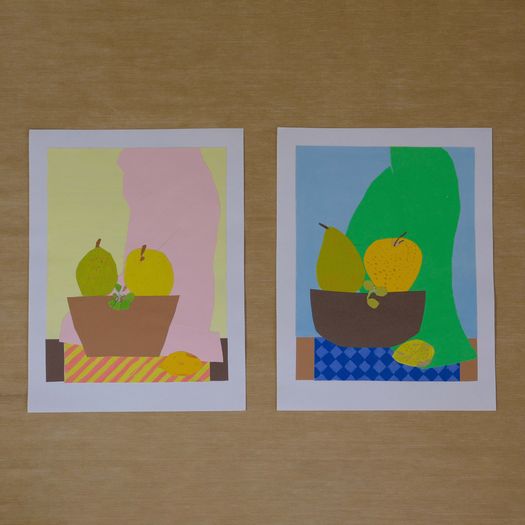 A Set of Fruit Bowl Collages