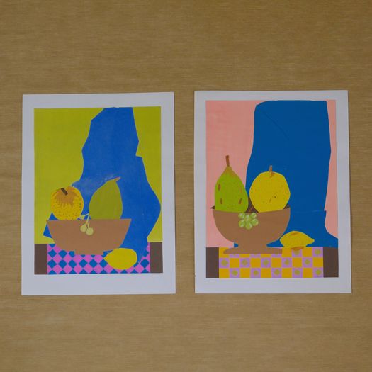 A Set of Fruit Bowl Collages