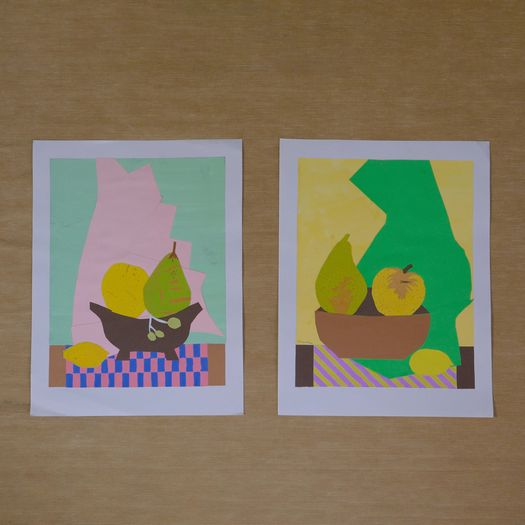 A Set of Fruit Bowl Collages