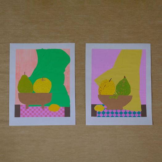 A Set of Fruit Bowl Collages