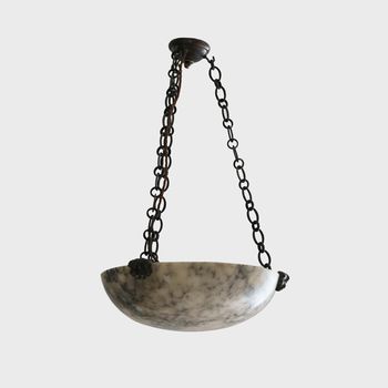 An Alabaster Pendant Light