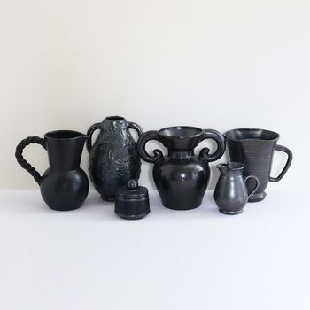 A Group of Black Pottery Vessels