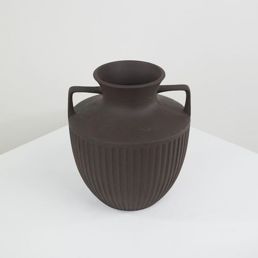 Three Brown Urn Vases