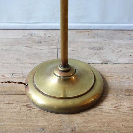 A Brass Loop Floor Lamp