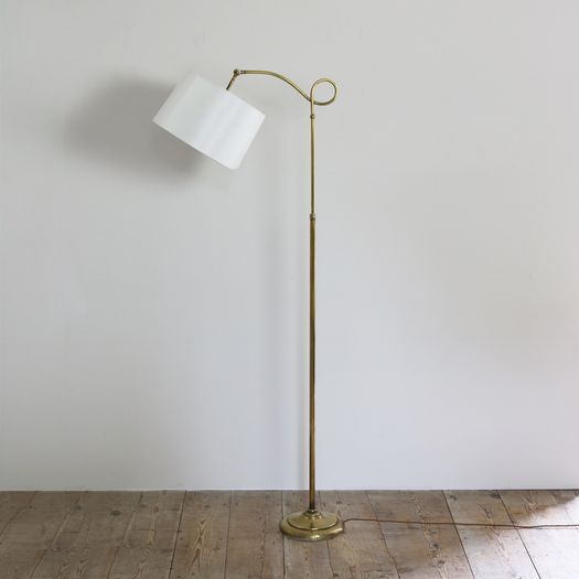 A Brass Loop Floor Lamp