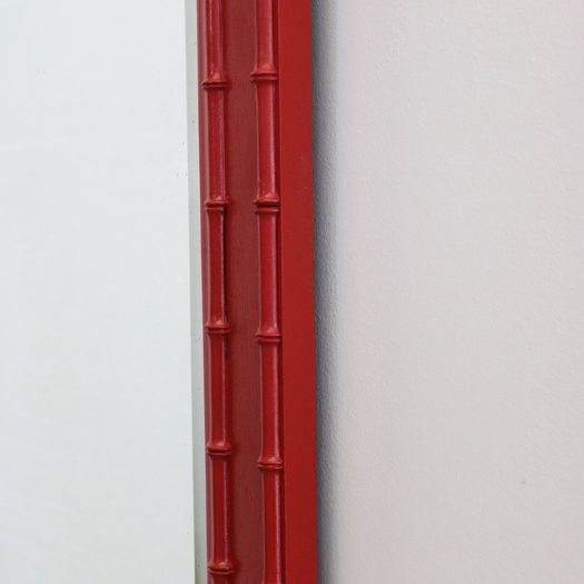 A Large Red Lacquer Mirror