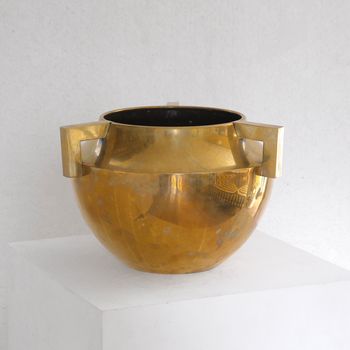 A Large Brass Pot