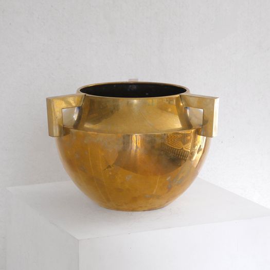 A Large Brass Pot