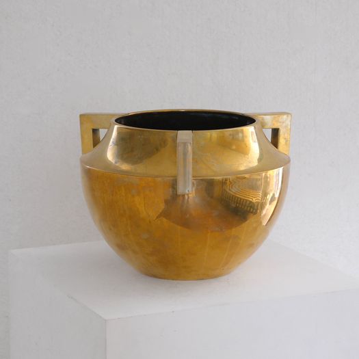 A Large Brass Pot