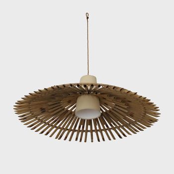 A Large Rattan Pendant Light