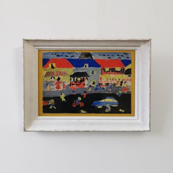 A Naïve Gouache Painting