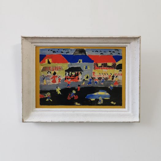 A Naïve Gouache Painting