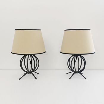A Pair of Sphere Table Lamps