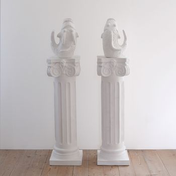 A Pair of Papier Mâché Columns