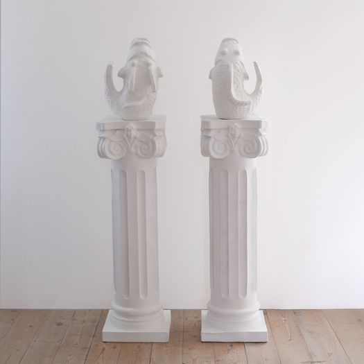 A Pair of Papier Mâché Columns