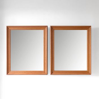 A Pair of Oak Mirrors