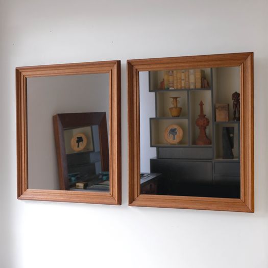 A Pair of Oak Mirrors