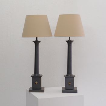 A Pair of Toleware Lamps