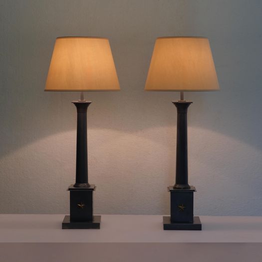 A Pair of Toleware Lamps