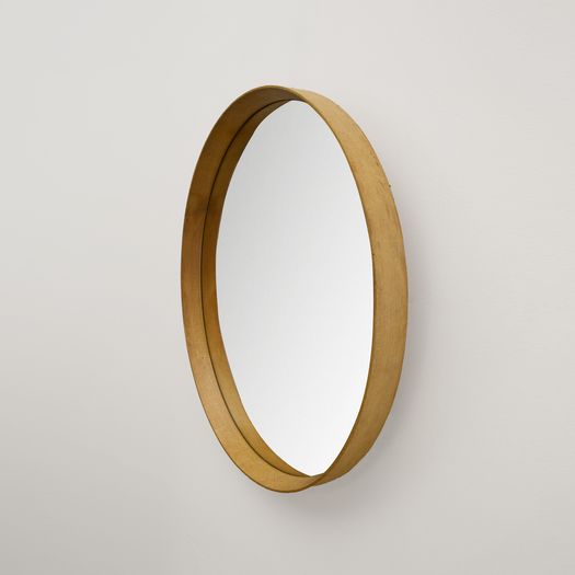 A Pale Wood Circular Mirror