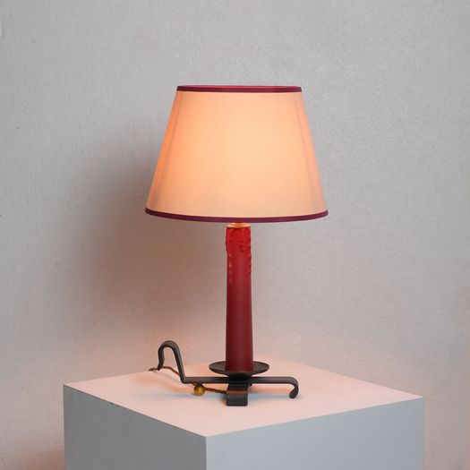 A Red Leather Lamp