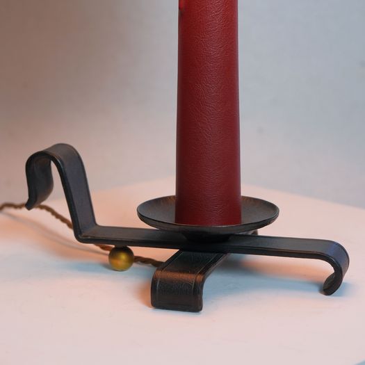 A Red Leather Lamp