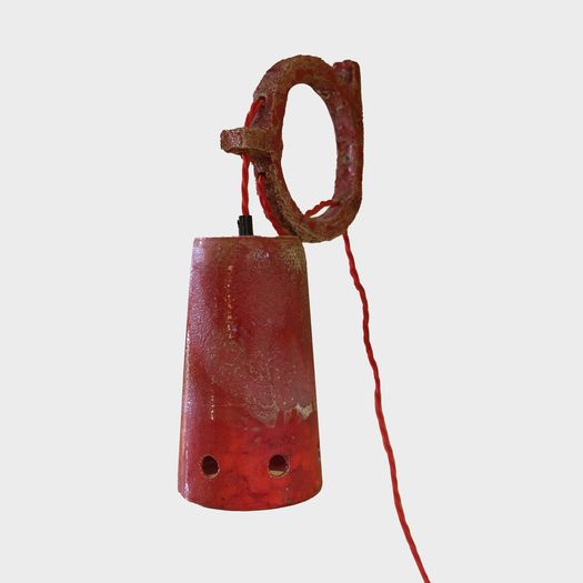 A Red Pottery Wall Light