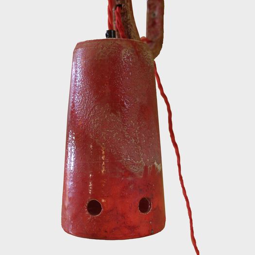 A Red Pottery Wall Light