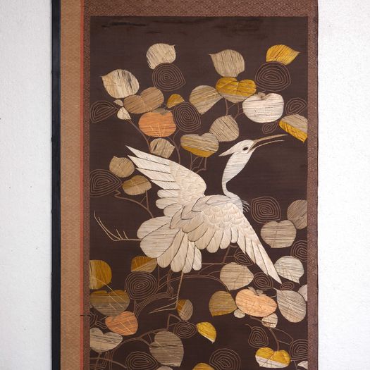 A Set of 6x Japanese Silk Panels