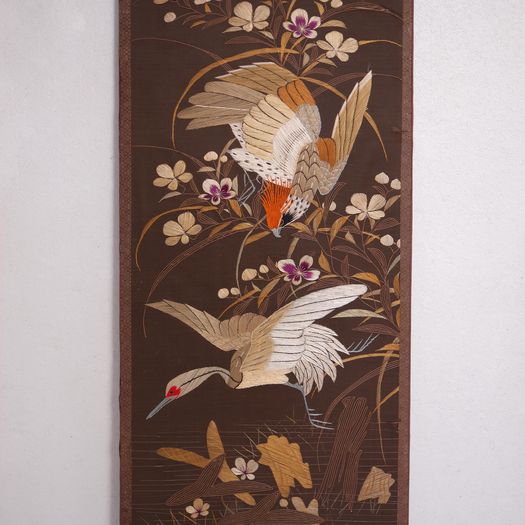 A Set of 6x Japanese Silk Panels