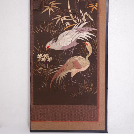A Set of 6x Japanese Silk Panels