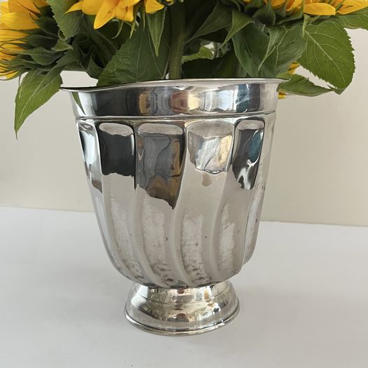 A Silver-plated Vase