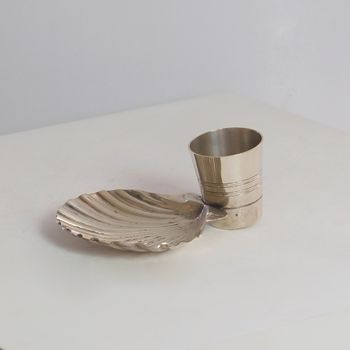 A Silver-plated Shell Dish