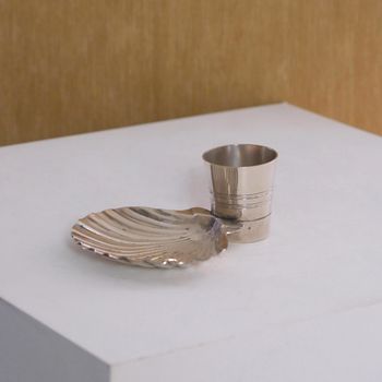 A Silver-plated Shell Dish