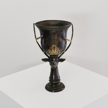 A Bronze Stag Vase