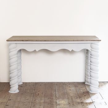 A White Console Table