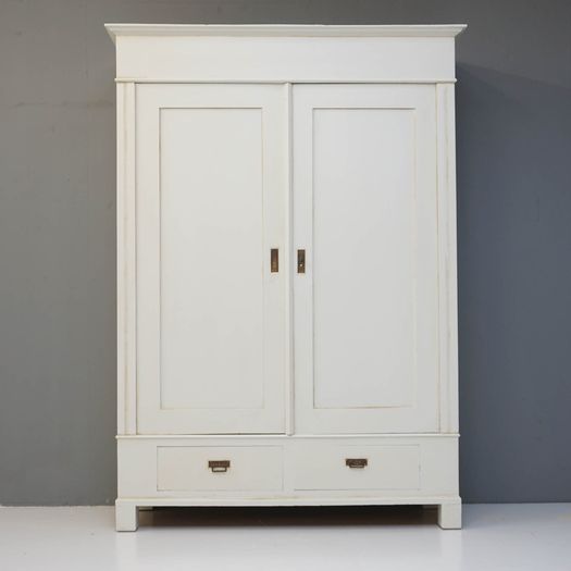 Pair of antique Continental wardrobes (knockdown)