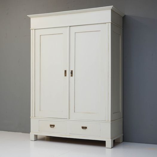 Pair of antique Continental wardrobes (knockdown)