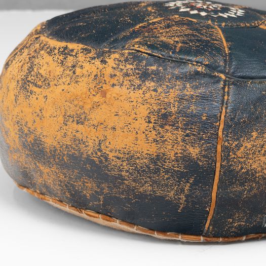 Leather Pouf