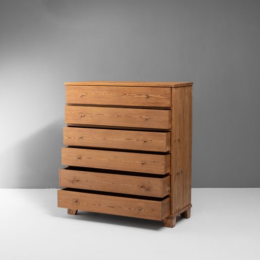 Large Swedish Pine Chest of Drawers