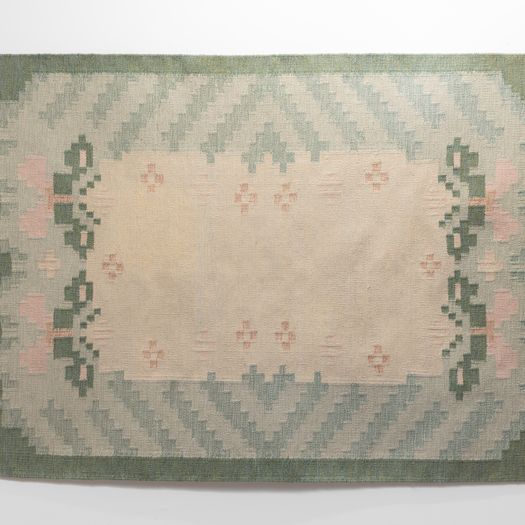 Swedish Kilim Signed IJ