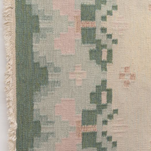 Swedish Kilim Signed IJ