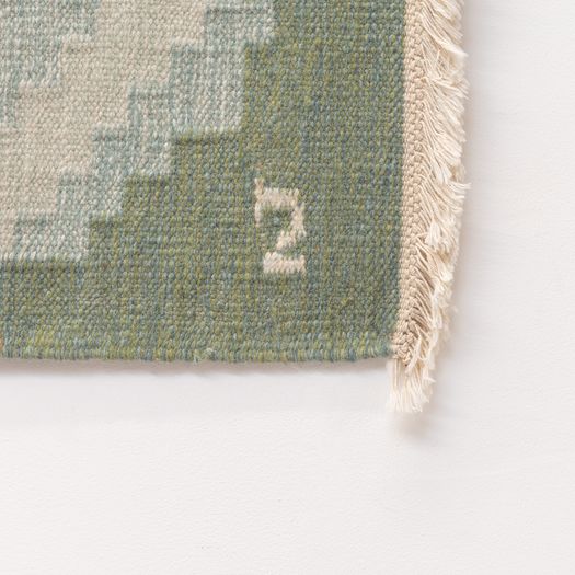 Swedish Kilim Signed IJ