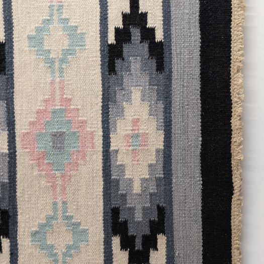 Mid-Century Swedish Kilim in Tones of Grey