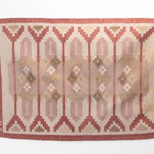 Swedish Kilim in Tones of Red