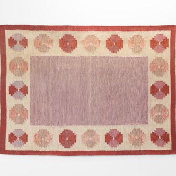 Swedish Flatweave Carpet in Tones of Red